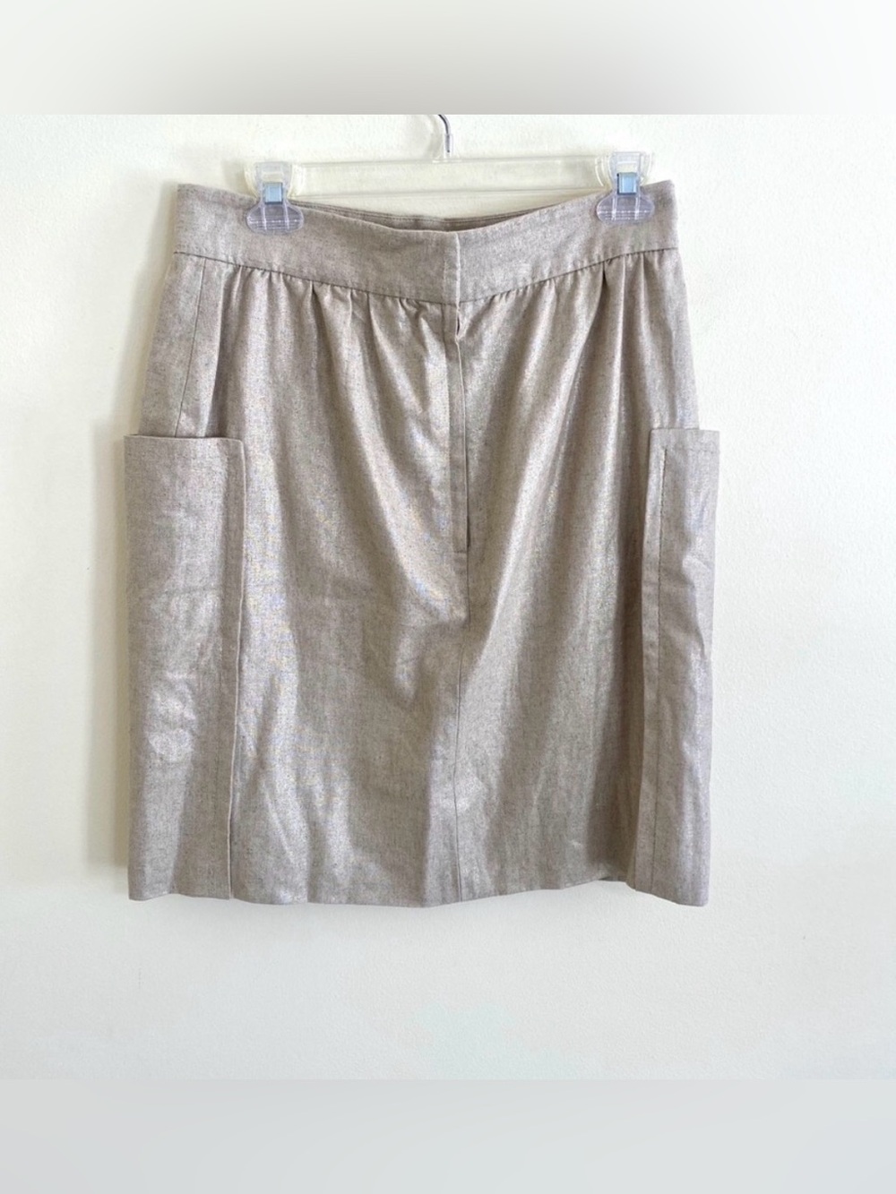 Cartonnier Textured Linen Blend Skirt | Neutral Chic Pocket Anthropologie - Picture 8 of 10